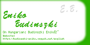 eniko budinszki business card
